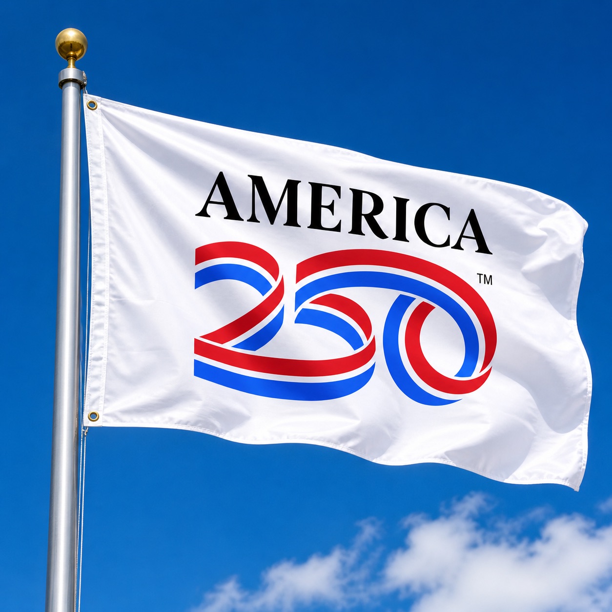 America 250 - White Outdoor Flag
